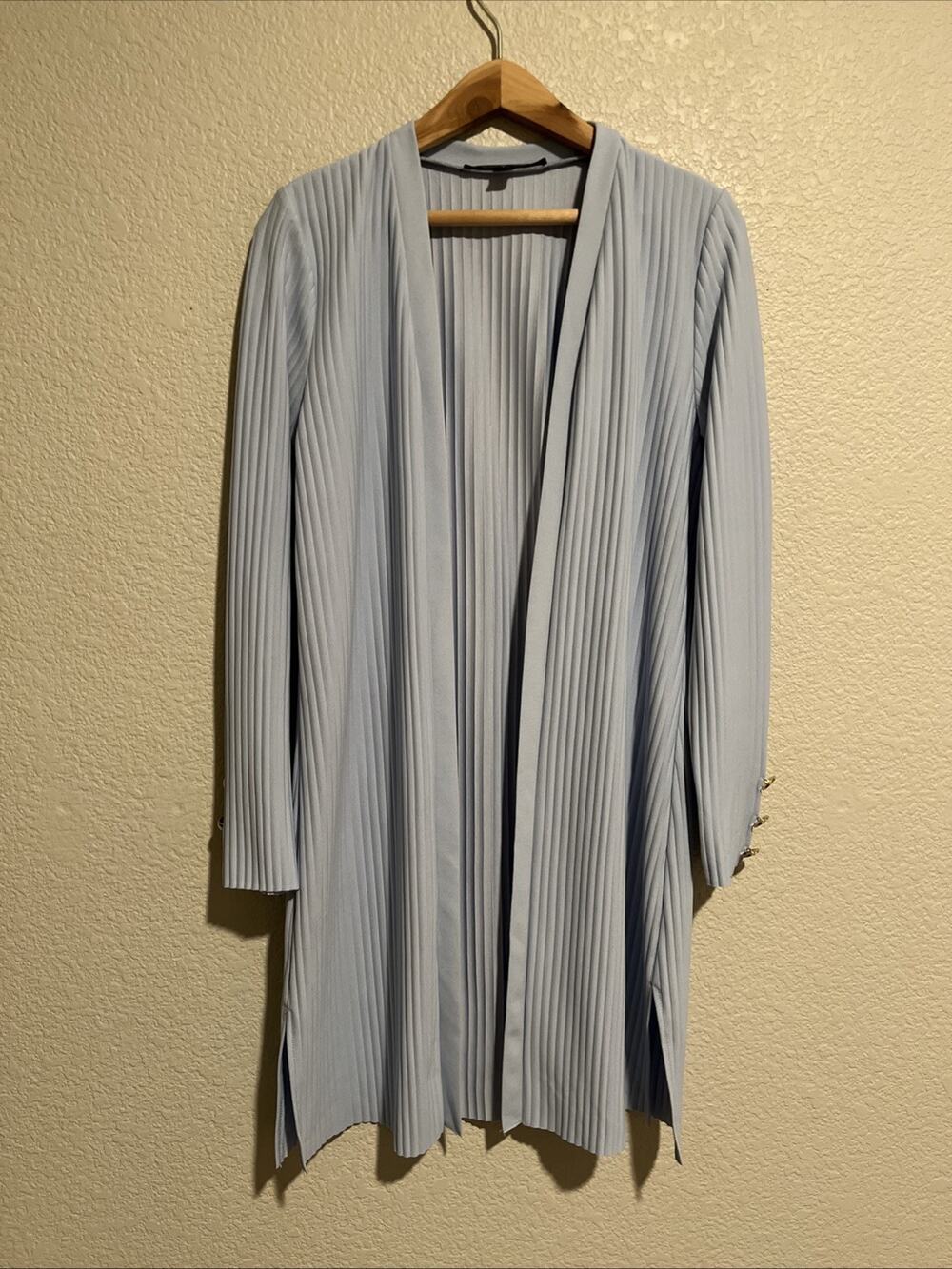 Andrew Marc Open Front Cardigan Duster Coastal Luxury Feminine Light Weight S